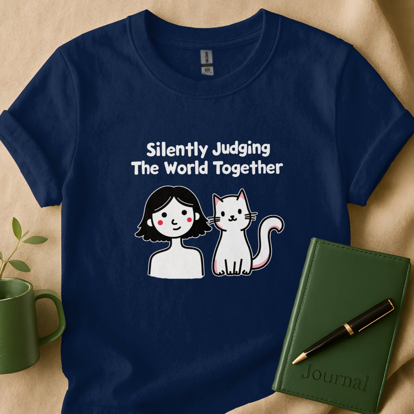 Silently Judging The World Together Graphic T-shirt