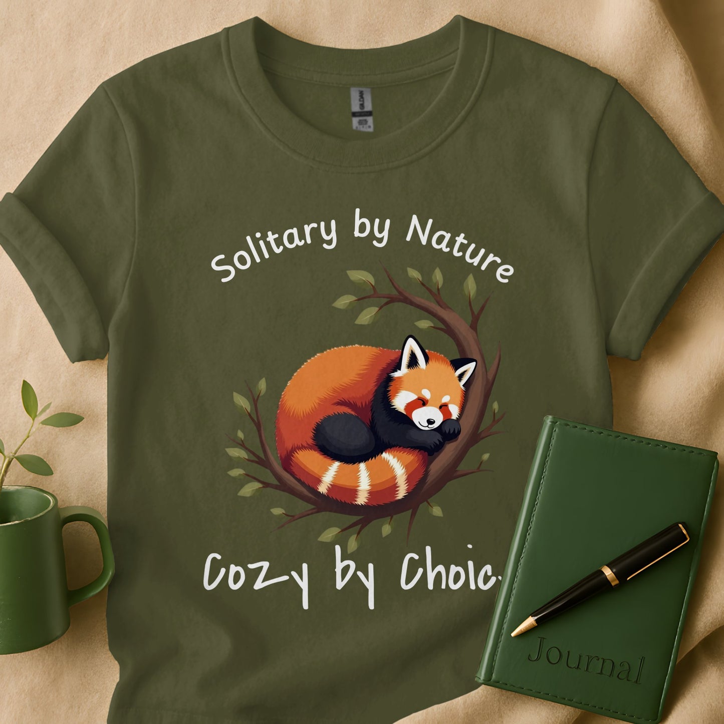 Cozy by Choice Red Panda Design T-Shirt product