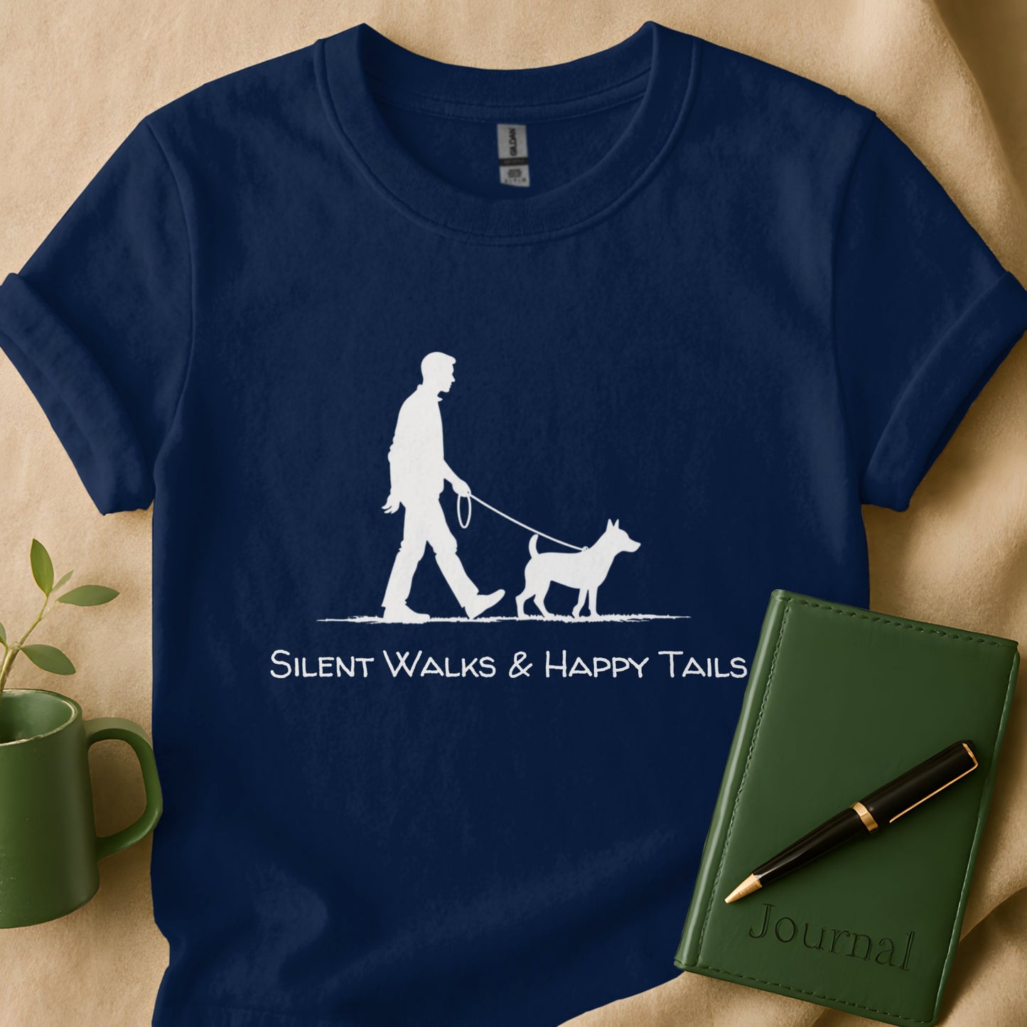 Silent Walks and Happy Tails Illustrated T-shirt product