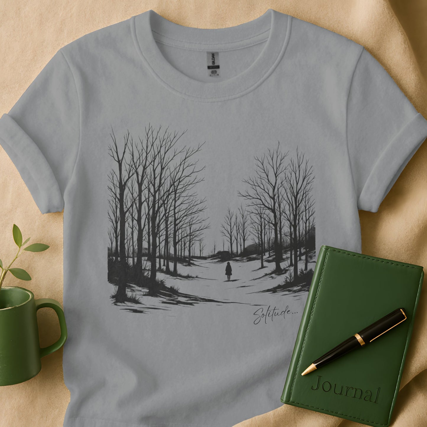 Solitude Scenic Forest Graphic T-shirt product type