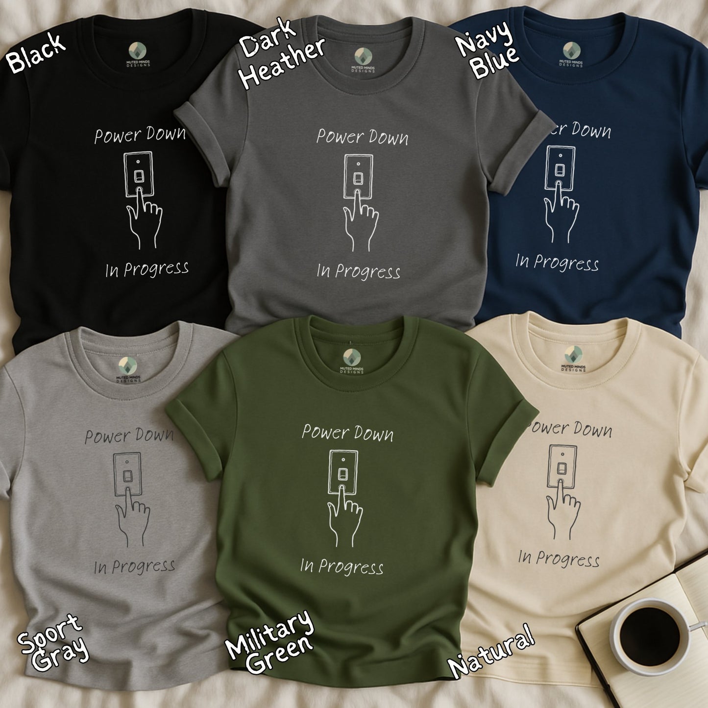 Power Down In Progress Graphic Tee product