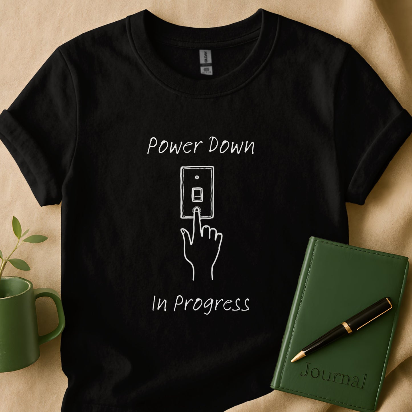 Power Down In Progress Graphic Tee product