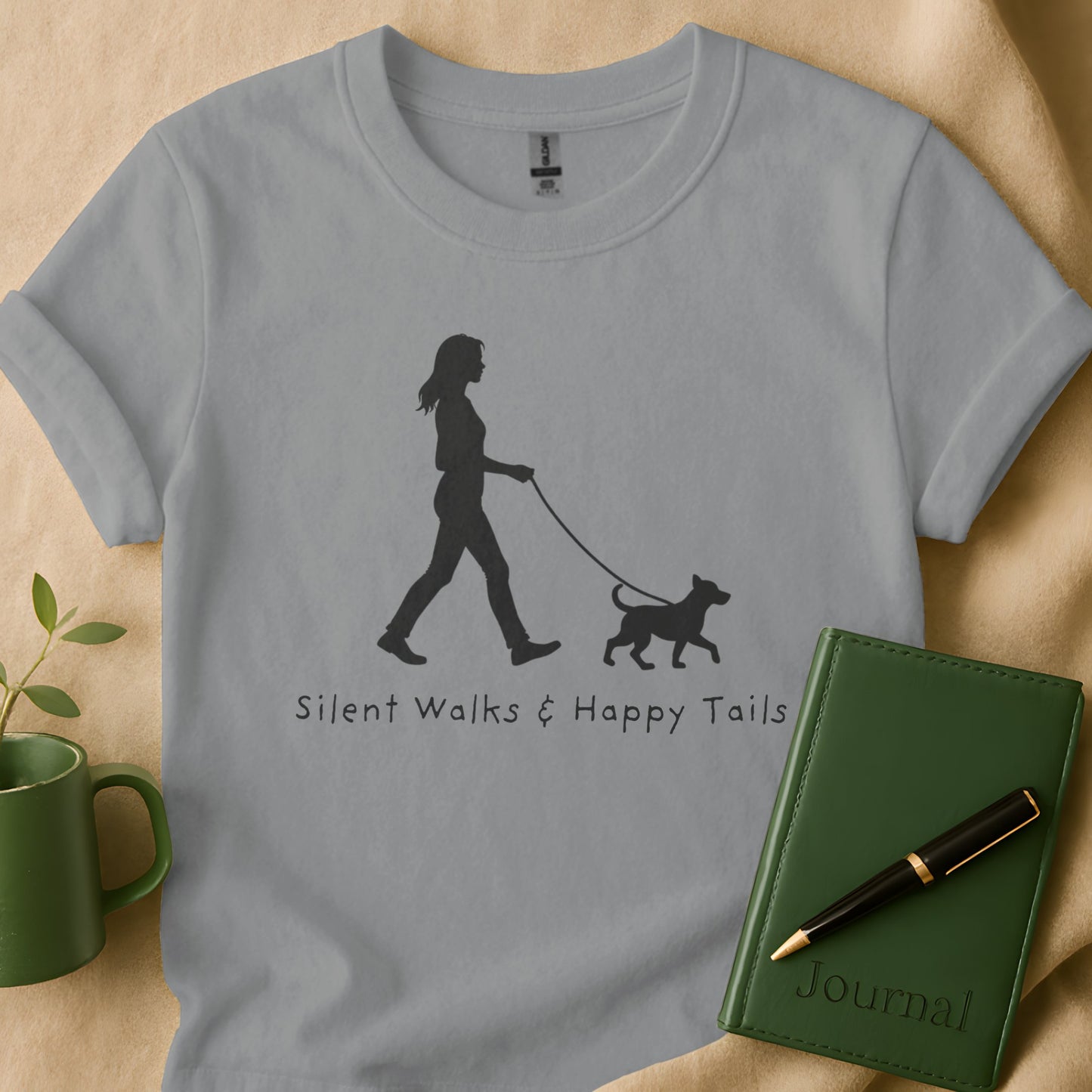 Silent Walks & Happy Tails Graphic T-shirt product type