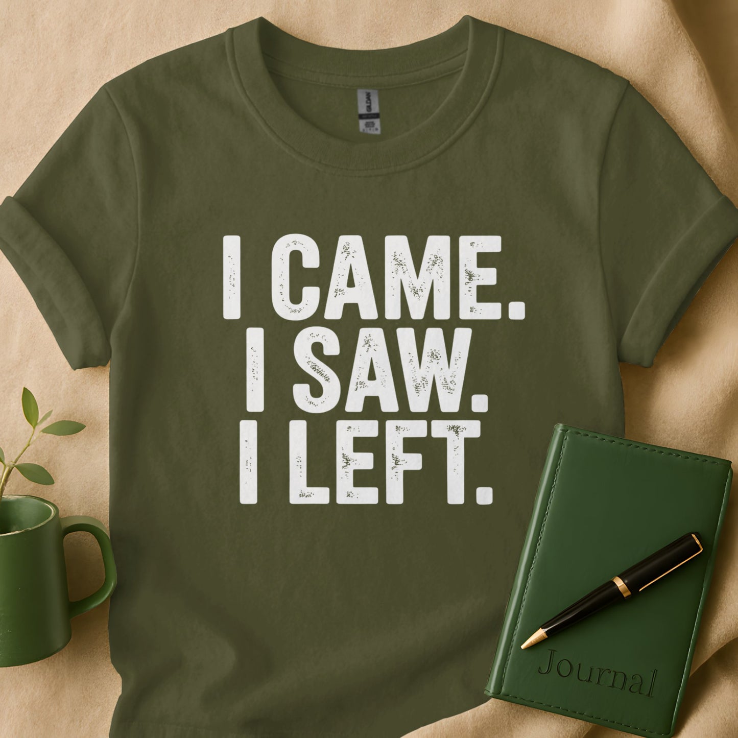 I Came I Saw I Left Funny Slogan TShirt product type