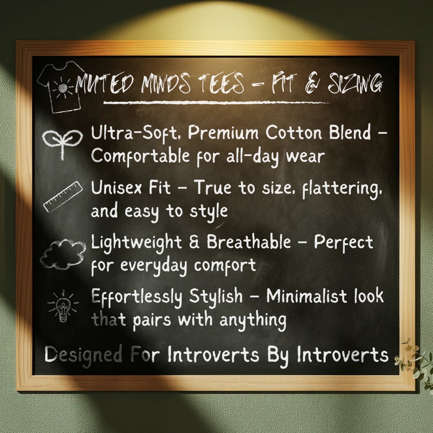 Muted Minds Tees Fit & Sizing Comfortable T-shirt product