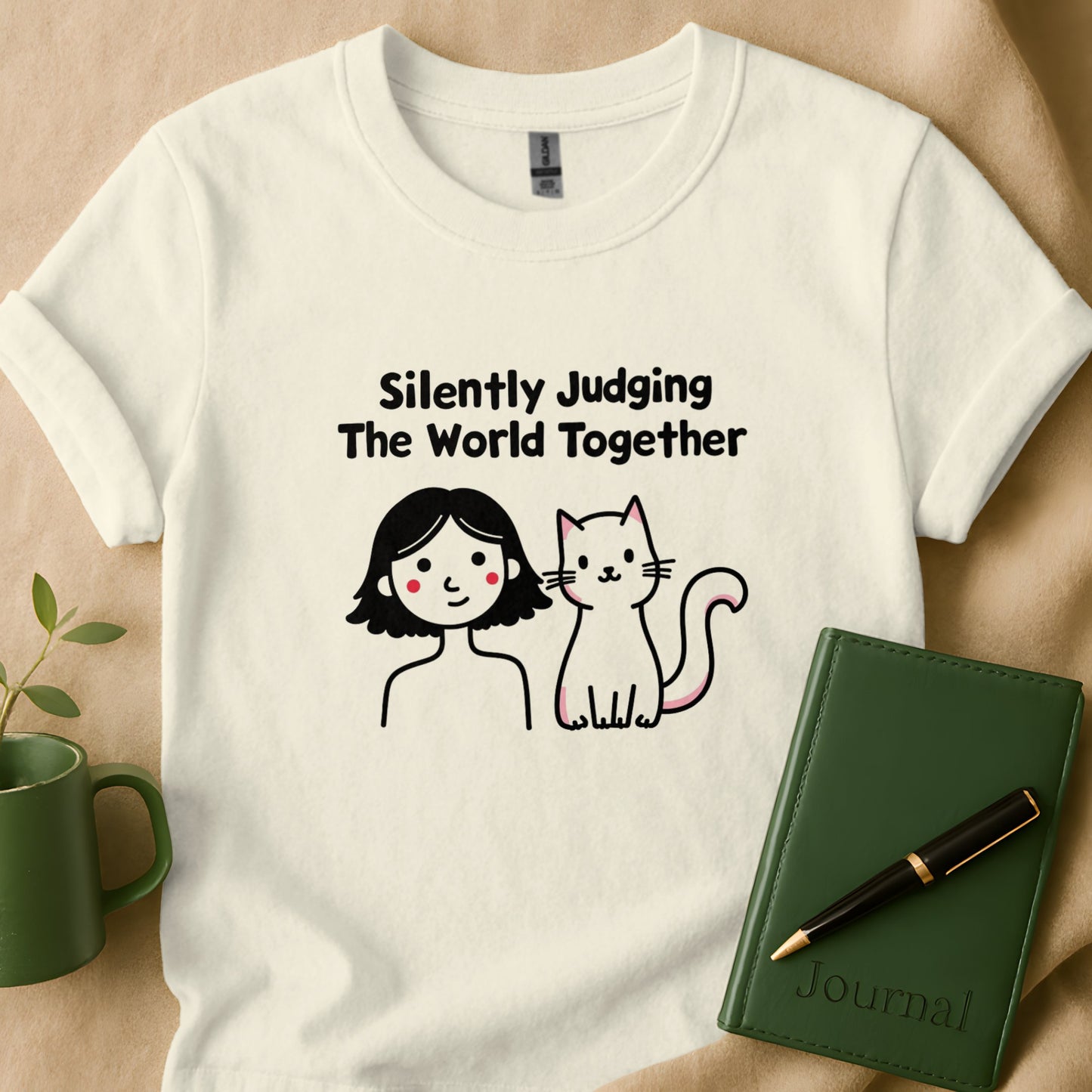 Silently Judging The World Together Graphic T-shirt product type