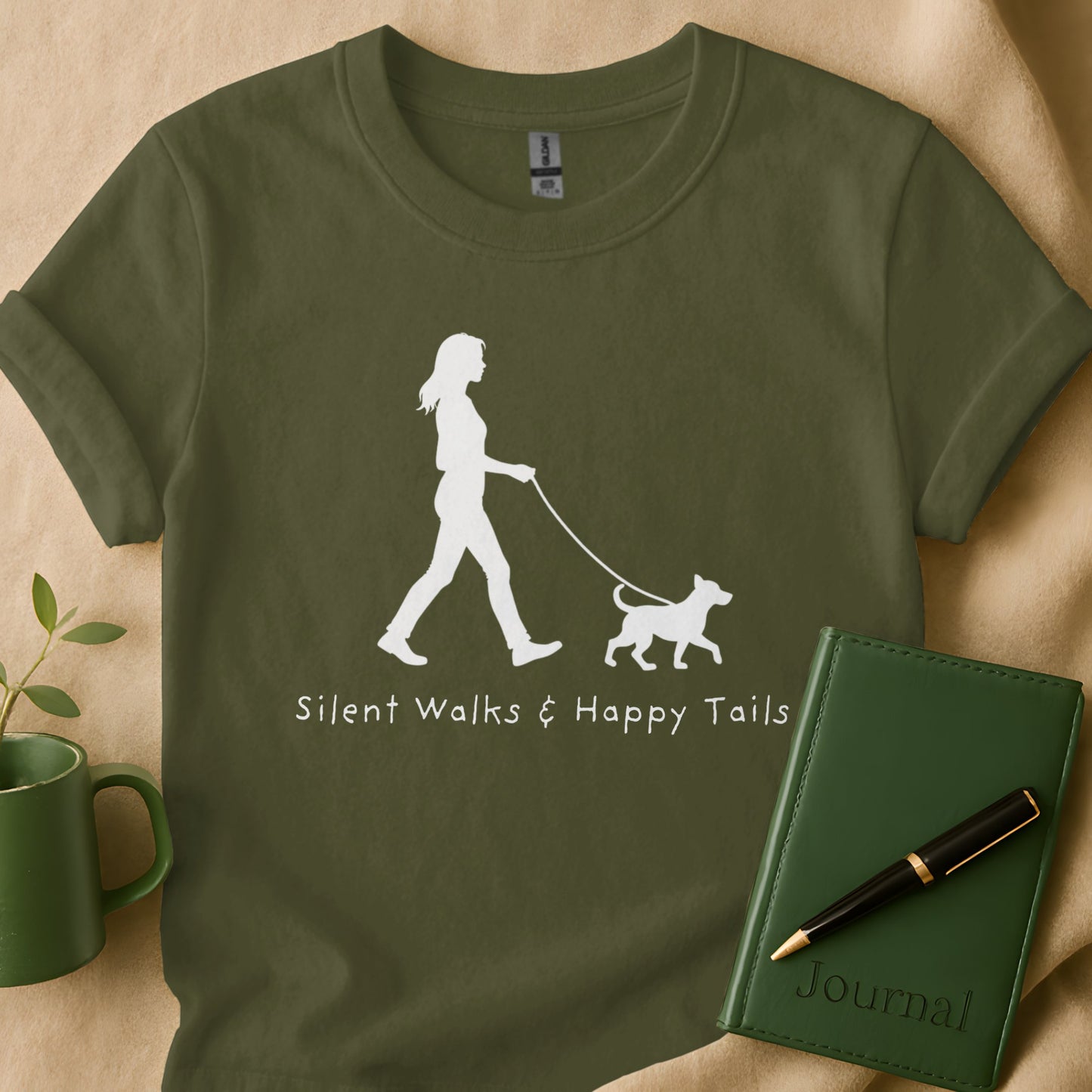 Silent Walks & Happy Tails T-shirt product type