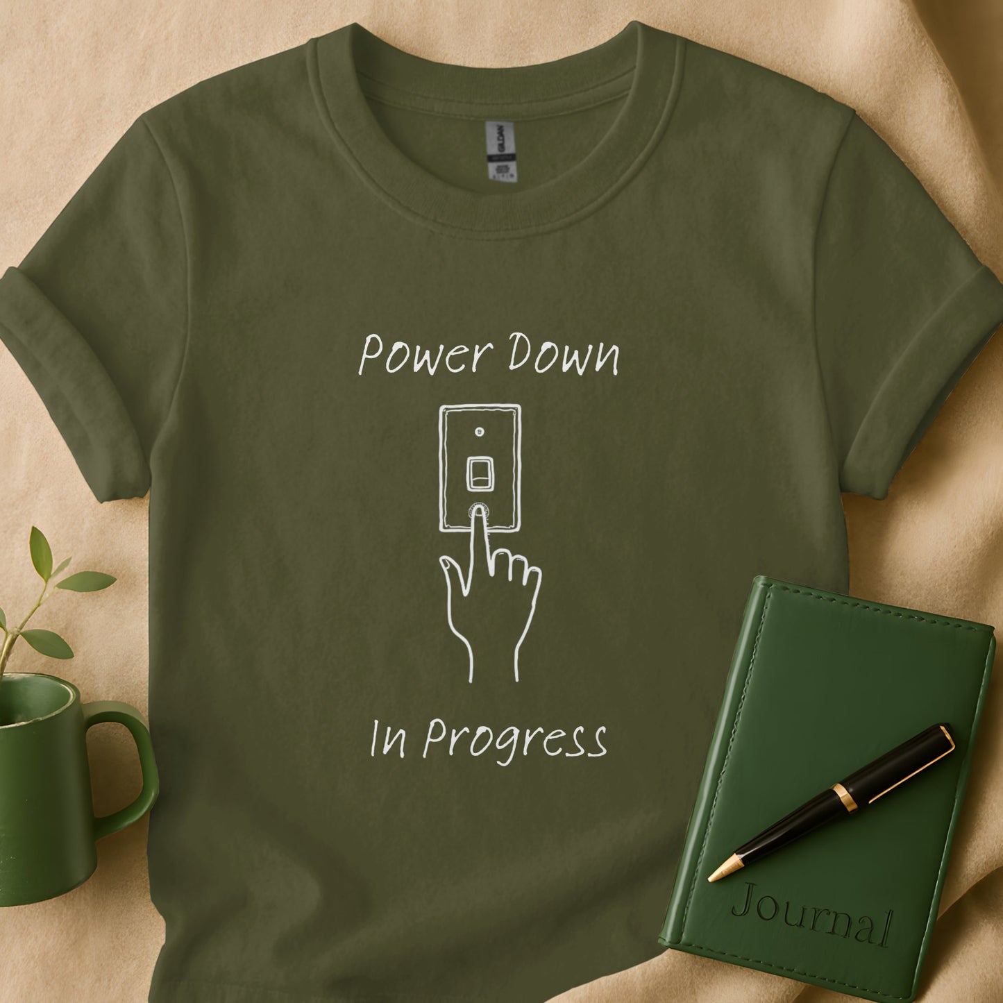 Power Down In Progress Graphic T-Shirt product type