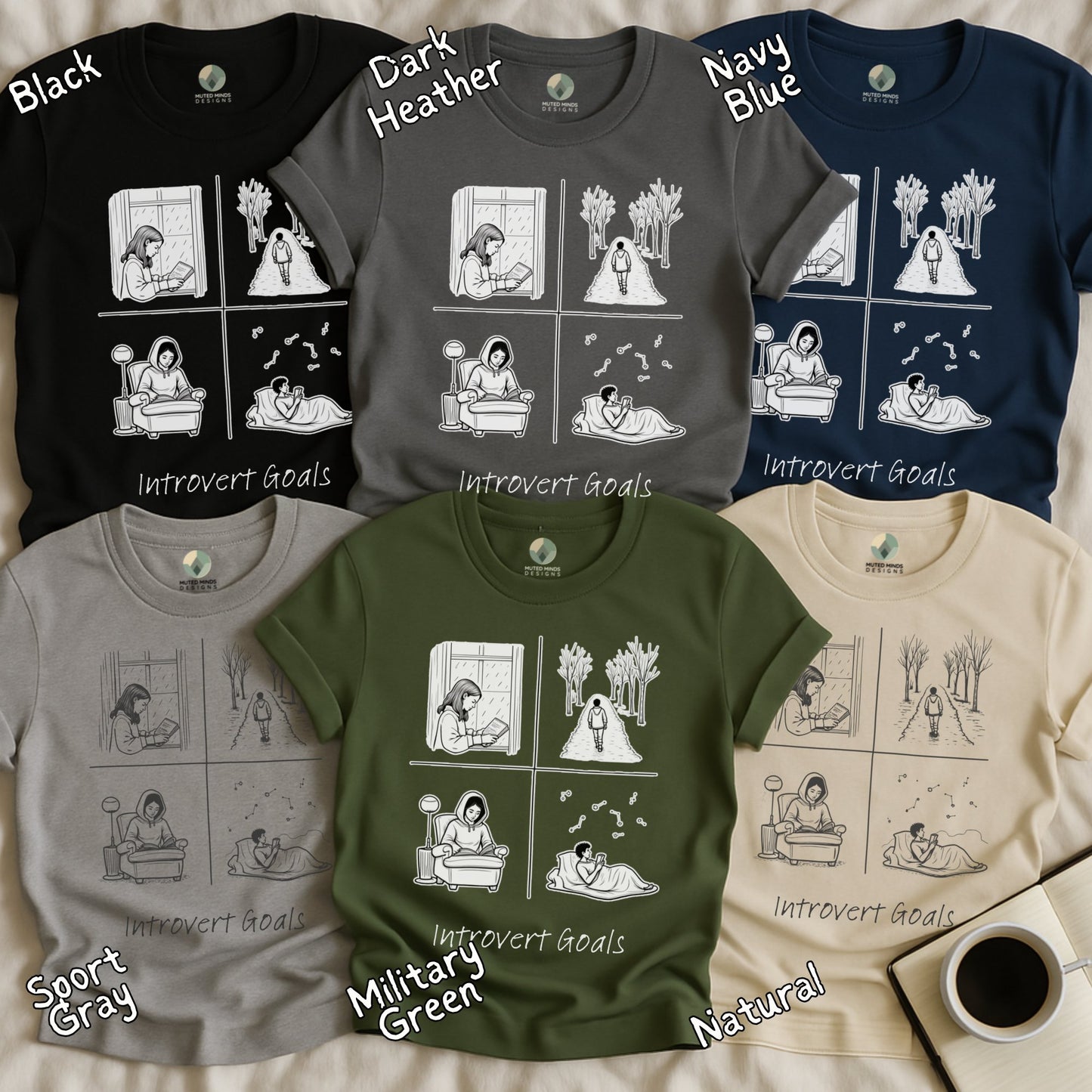 Introvert Goals Graphic Tees with Unique Designs product type