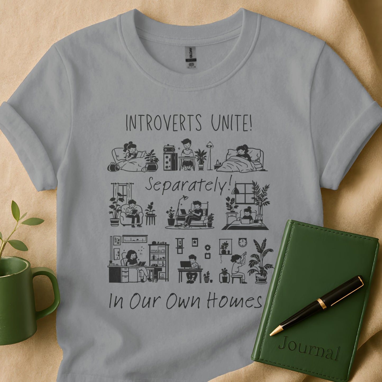 Introverts Unite Separately Graphic T-Shirt product type