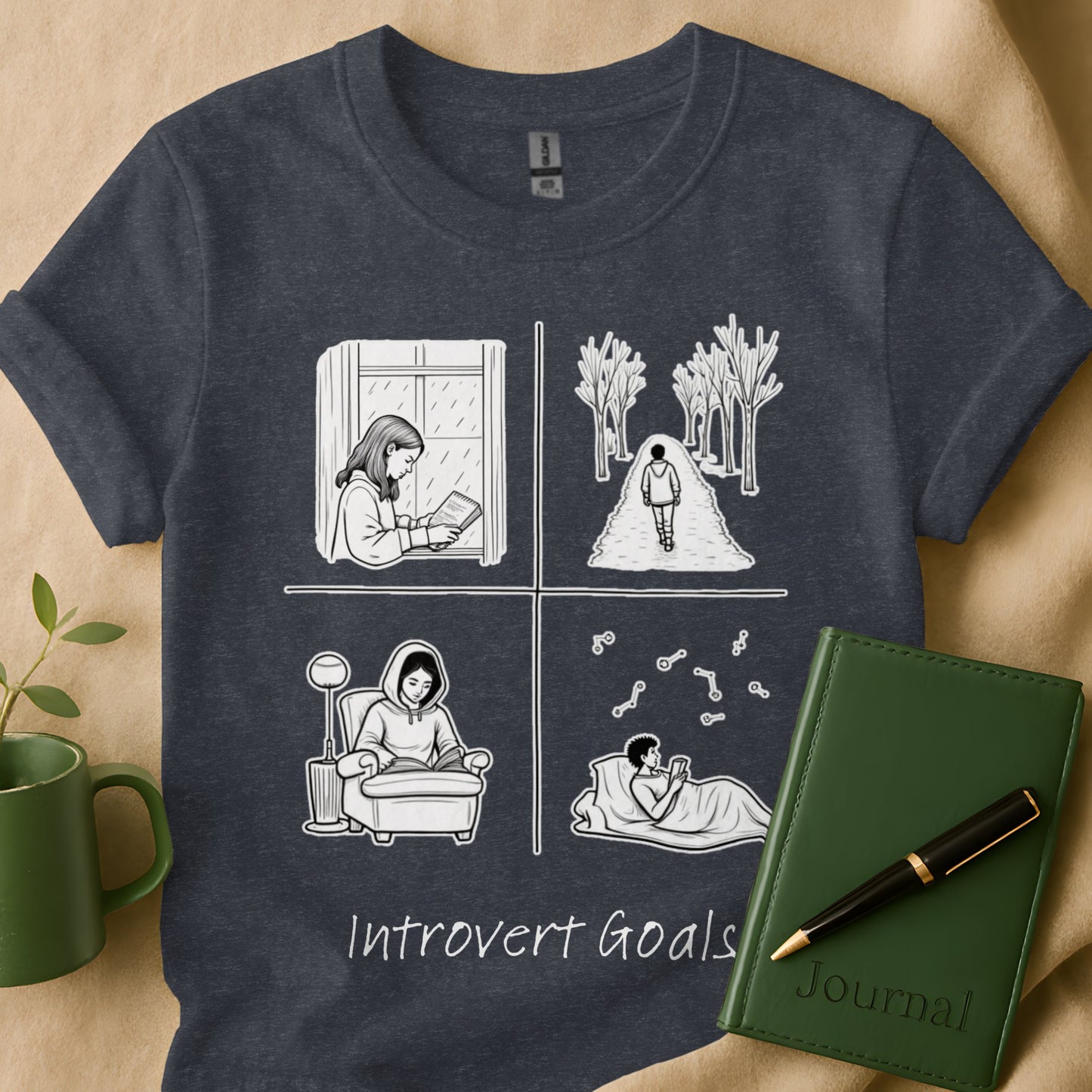 Introvert Goals Graphic Casual Tee product