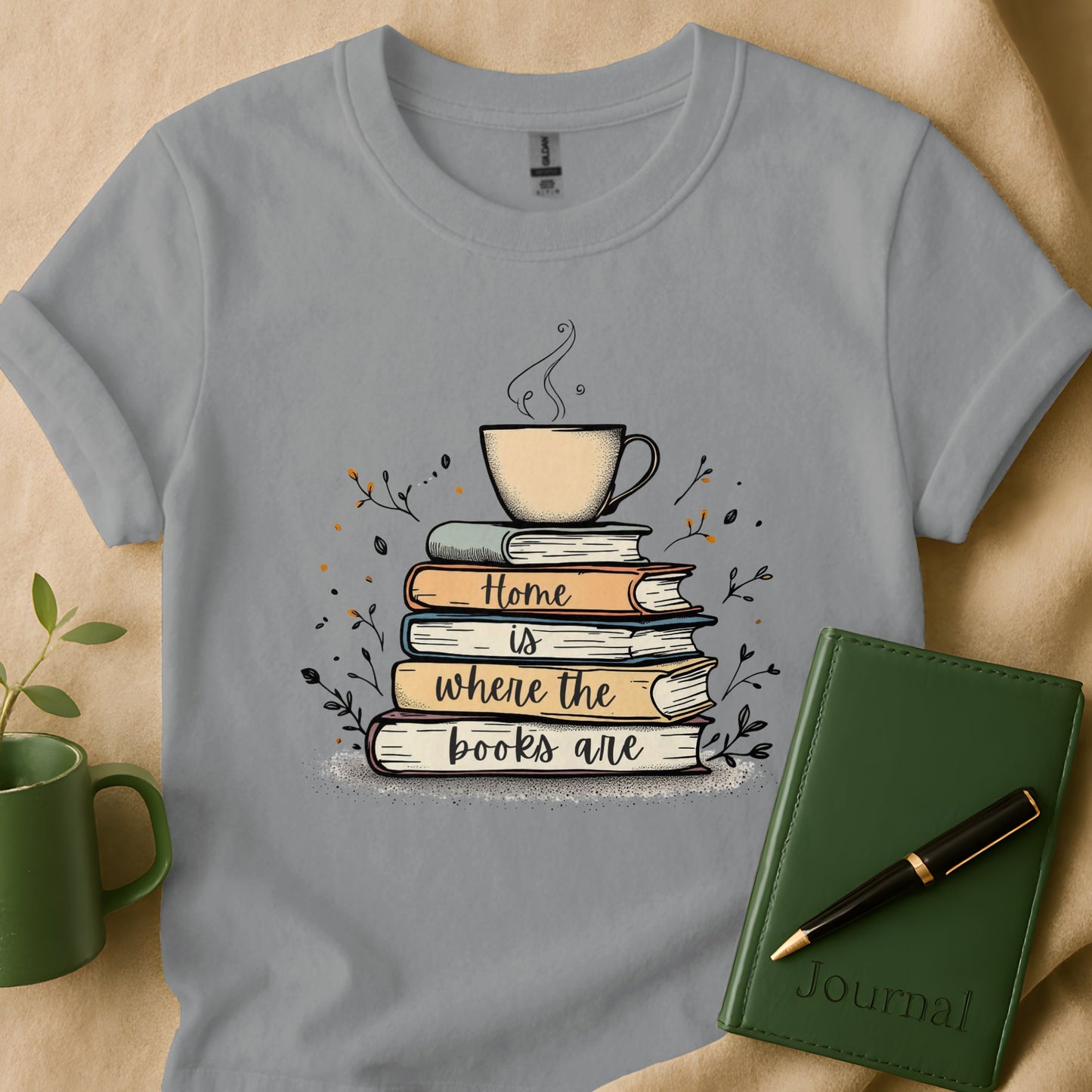 Home is where the books are t-shirt product type