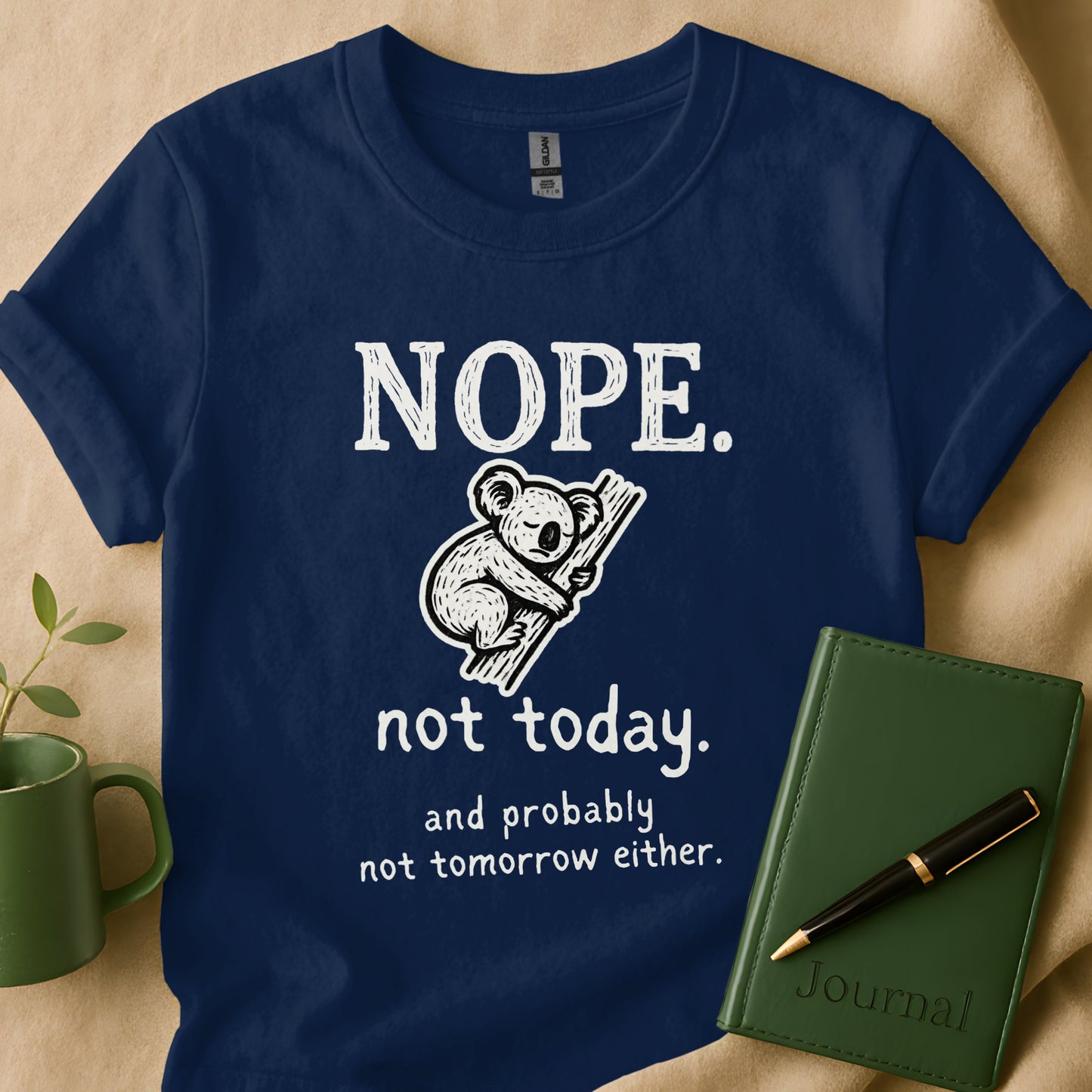 Nope Not Today Koala Graphic Casual Shirt product