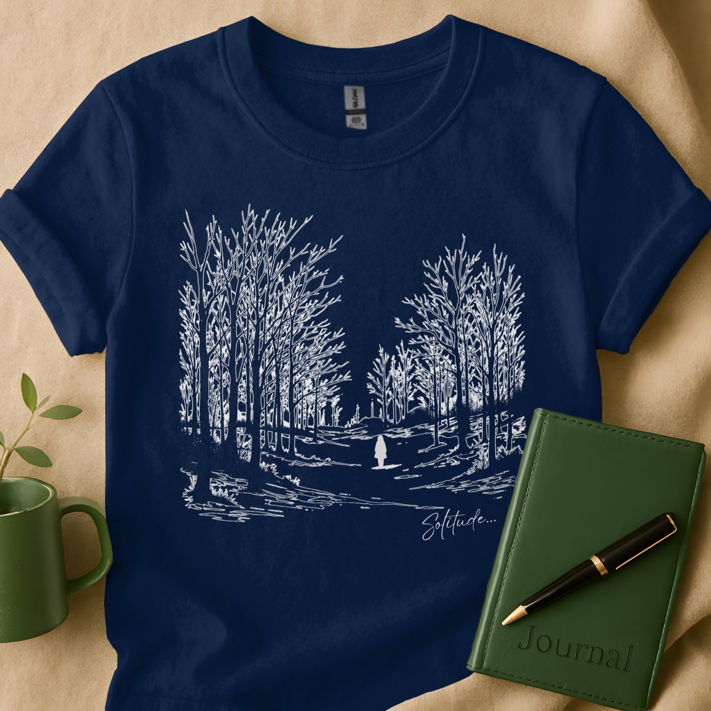 Solitude Artistic Trees Design T Shirt product type