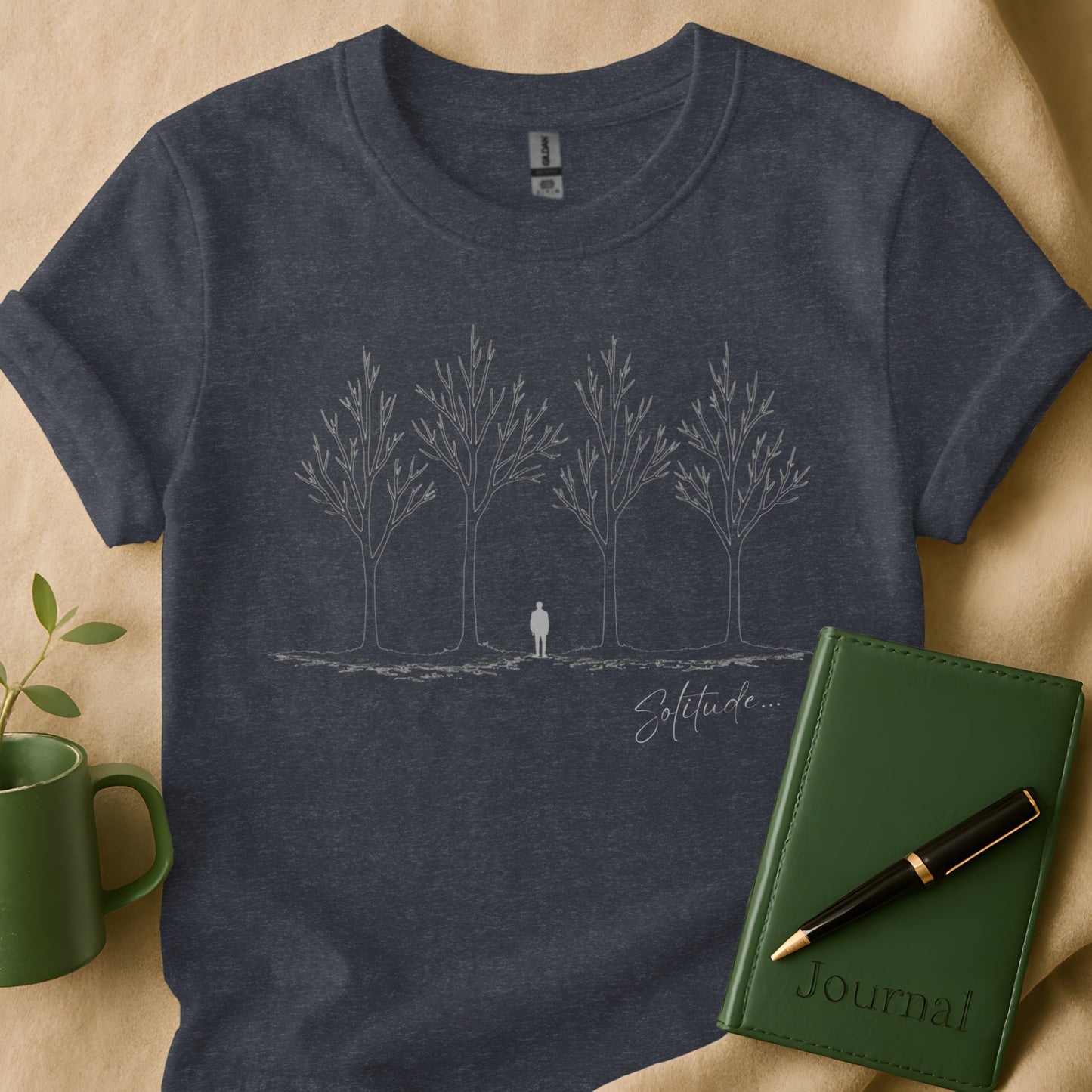 Solitude Trees Design Casual Tee Shirt product