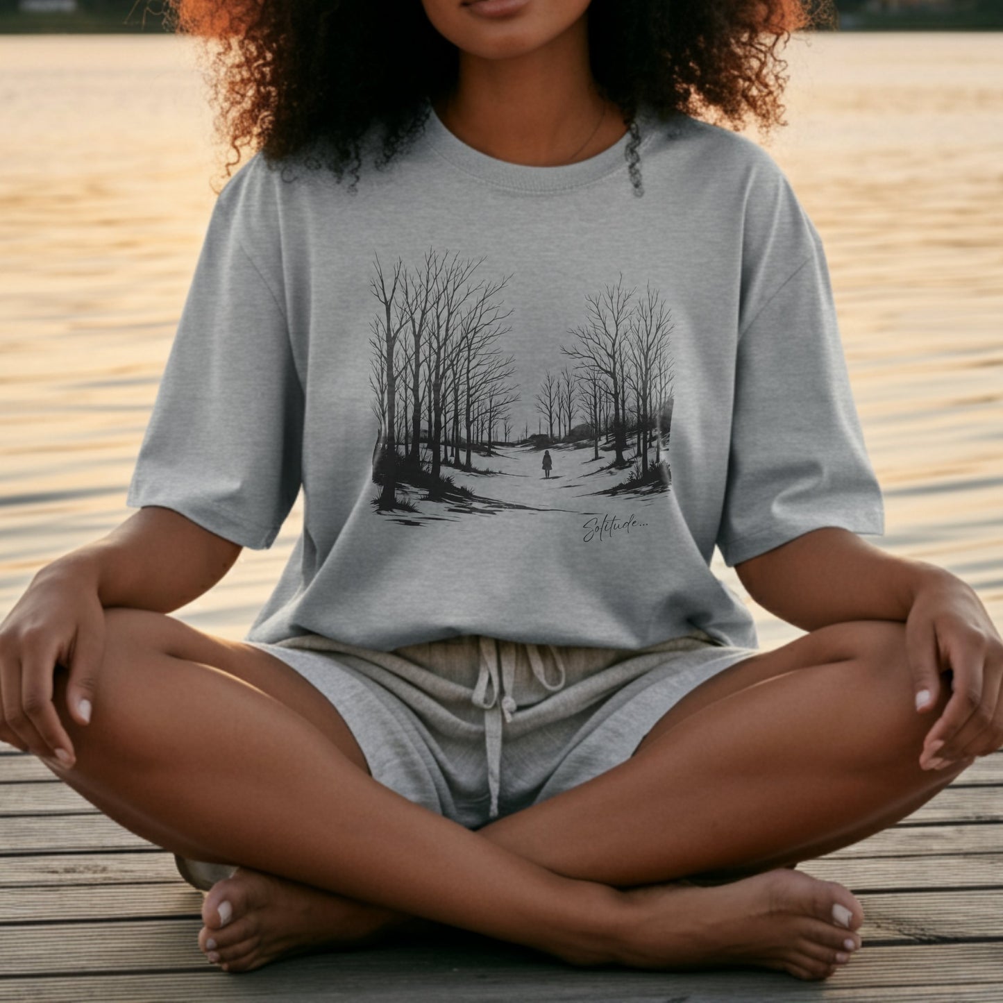 Scenic Winter Landscape Art T-shirt product
