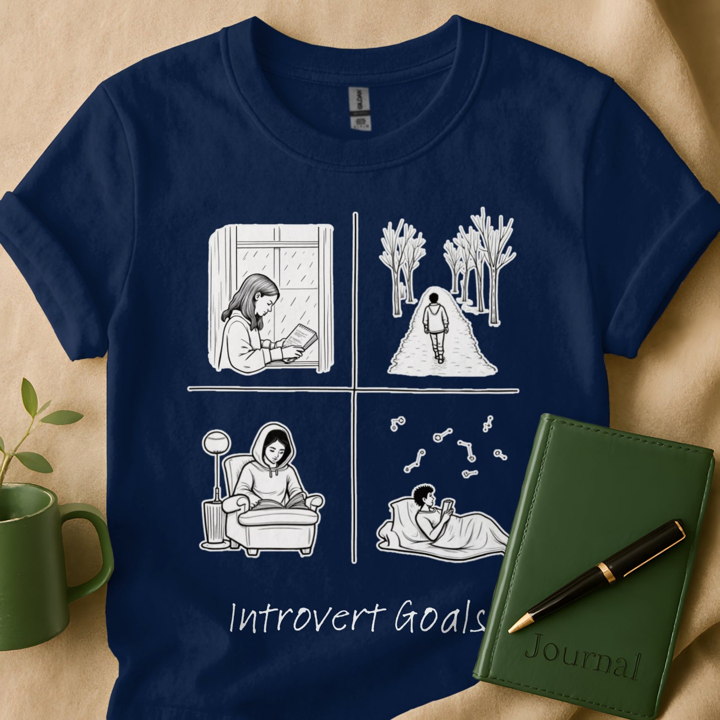 Introvert Goals Graphic Tee Comfortable Shirt product