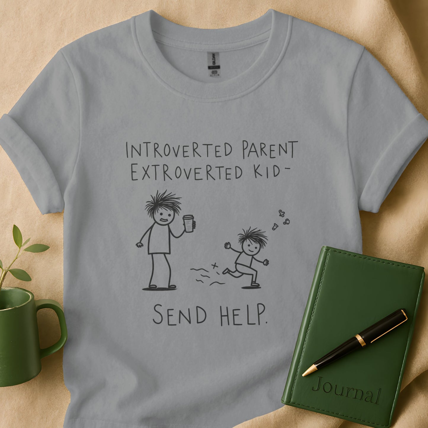 Introverted Parent Extroverted Kid Send Help T-shirt product