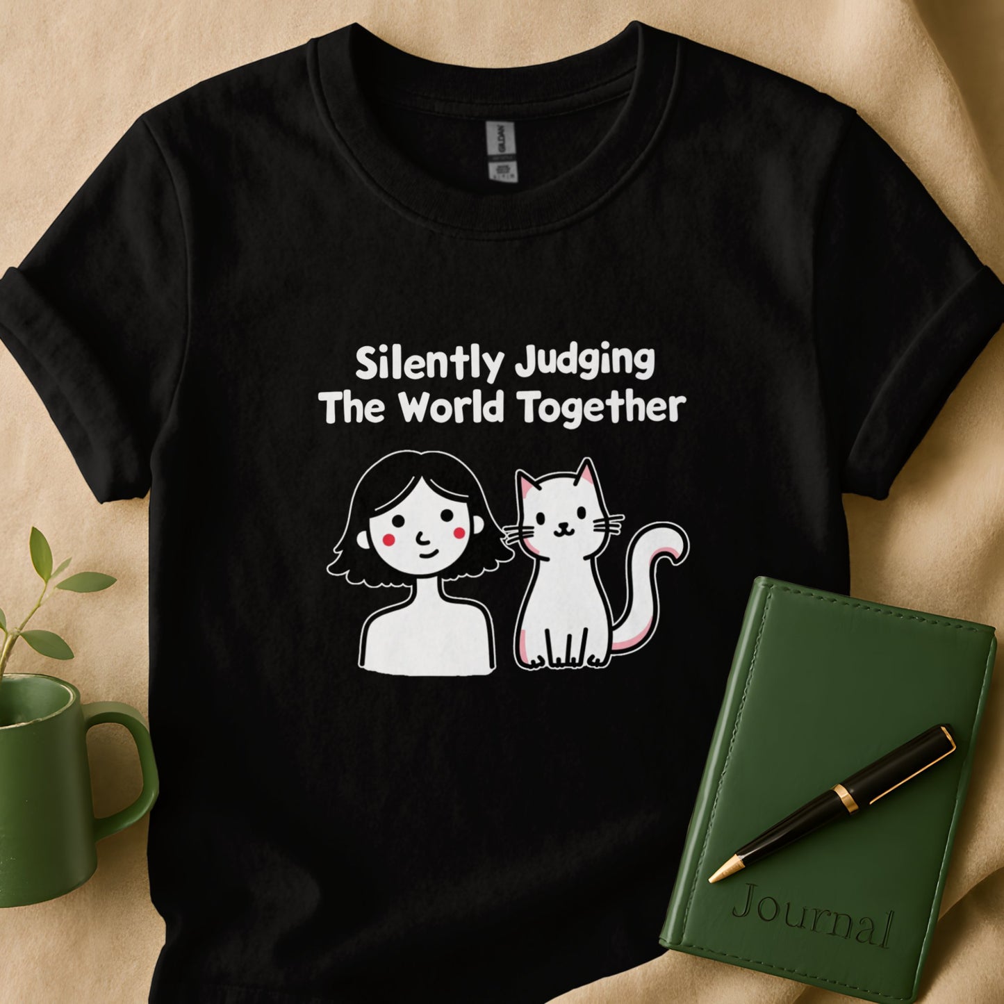 Silently Judging The World Together Graphic T-Shirt product