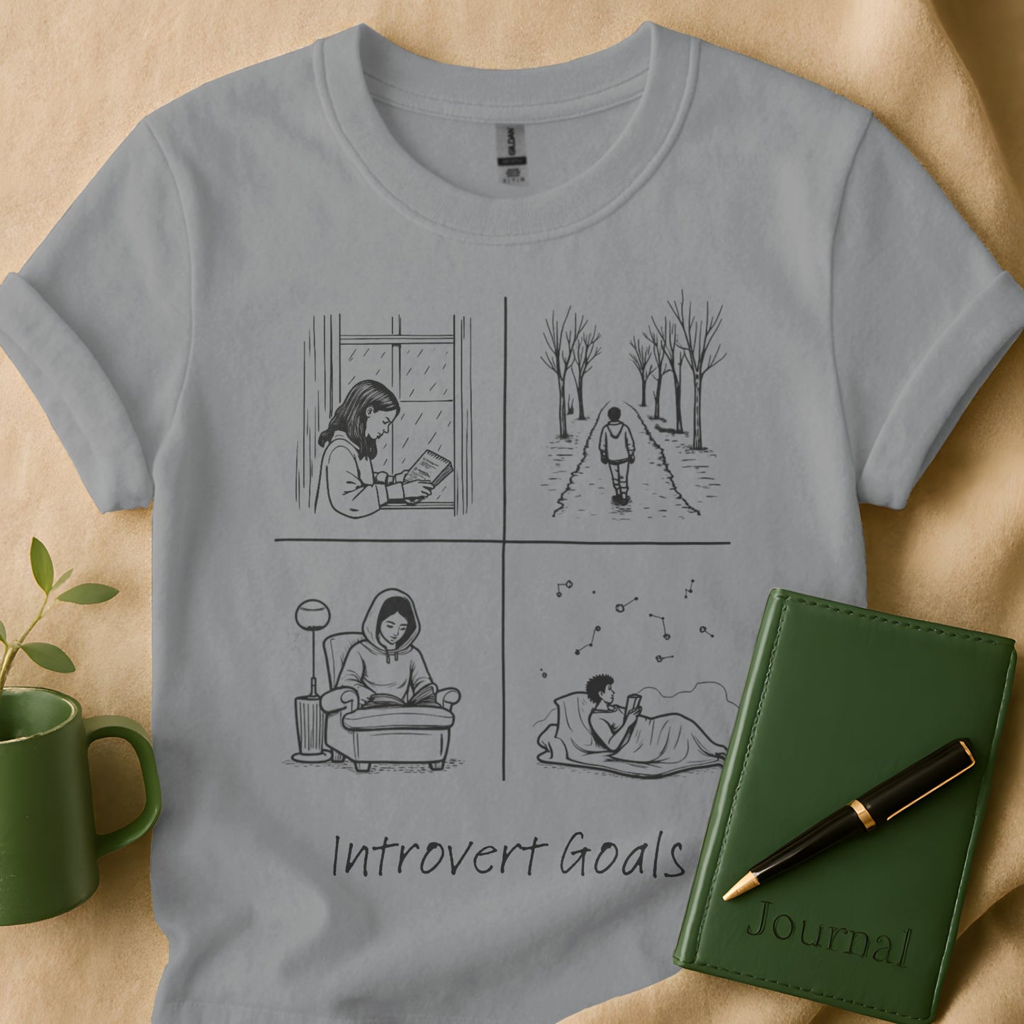 Introvert Goals T-Shirt for Quiet Lifestyle product