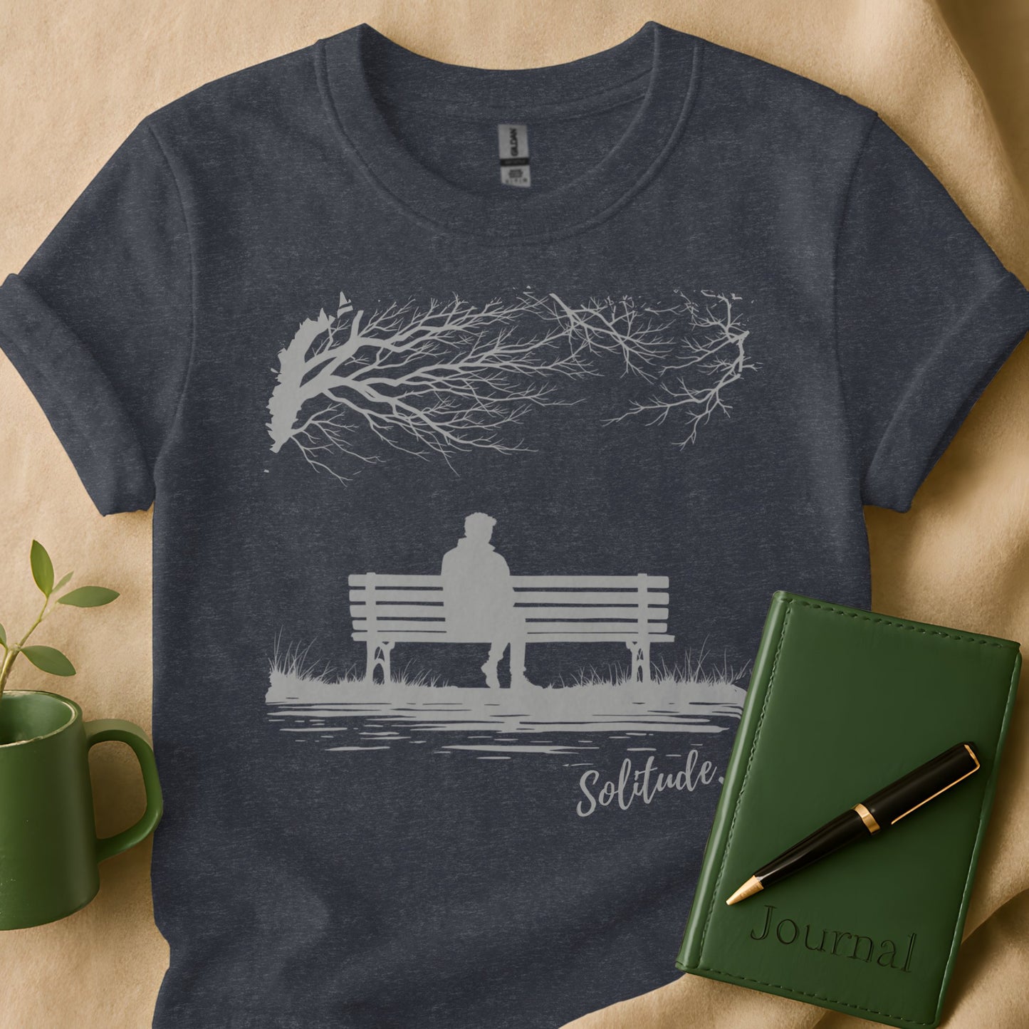 Solitude Tree and Bench Design T-Shirt product