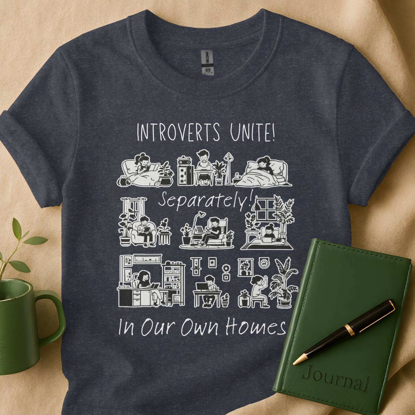 Introverts Unite Separately In Our Own Homes T-Shirt Product