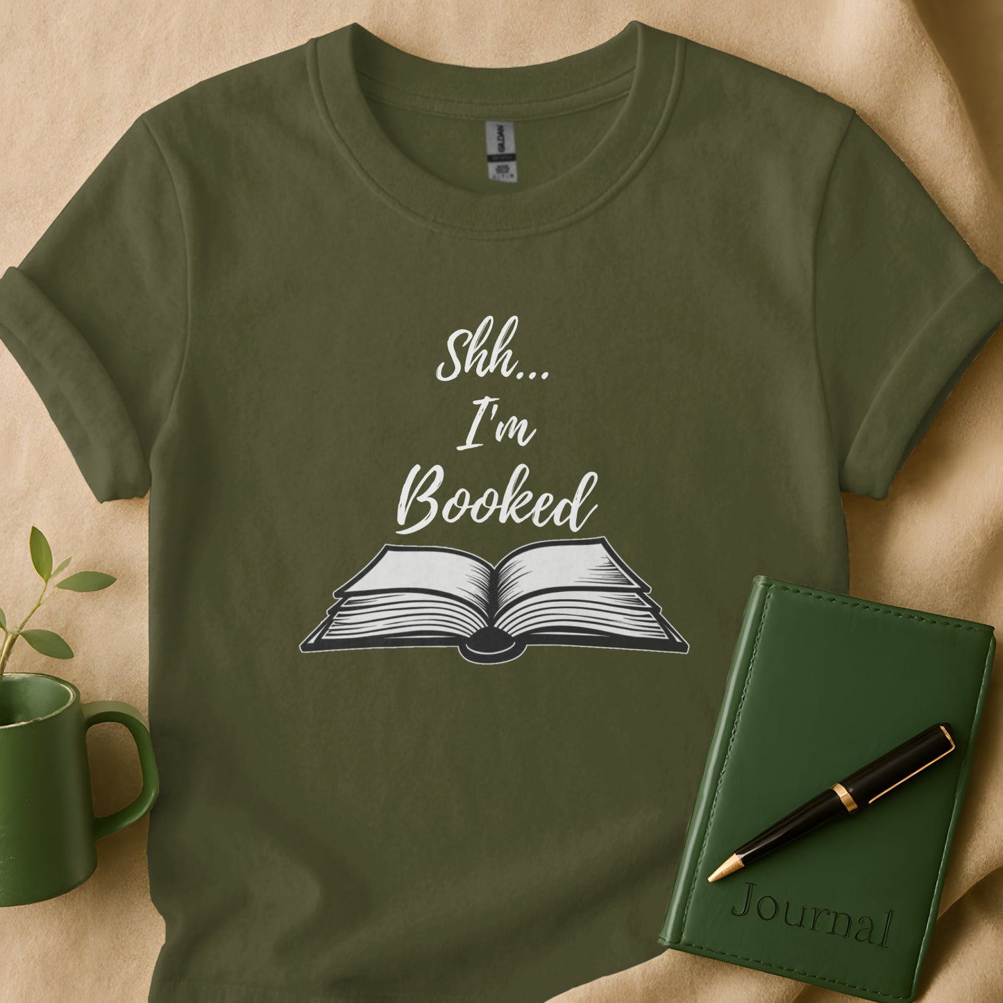 Shh I'm Booked Graphic Tee for Book Lovers product type