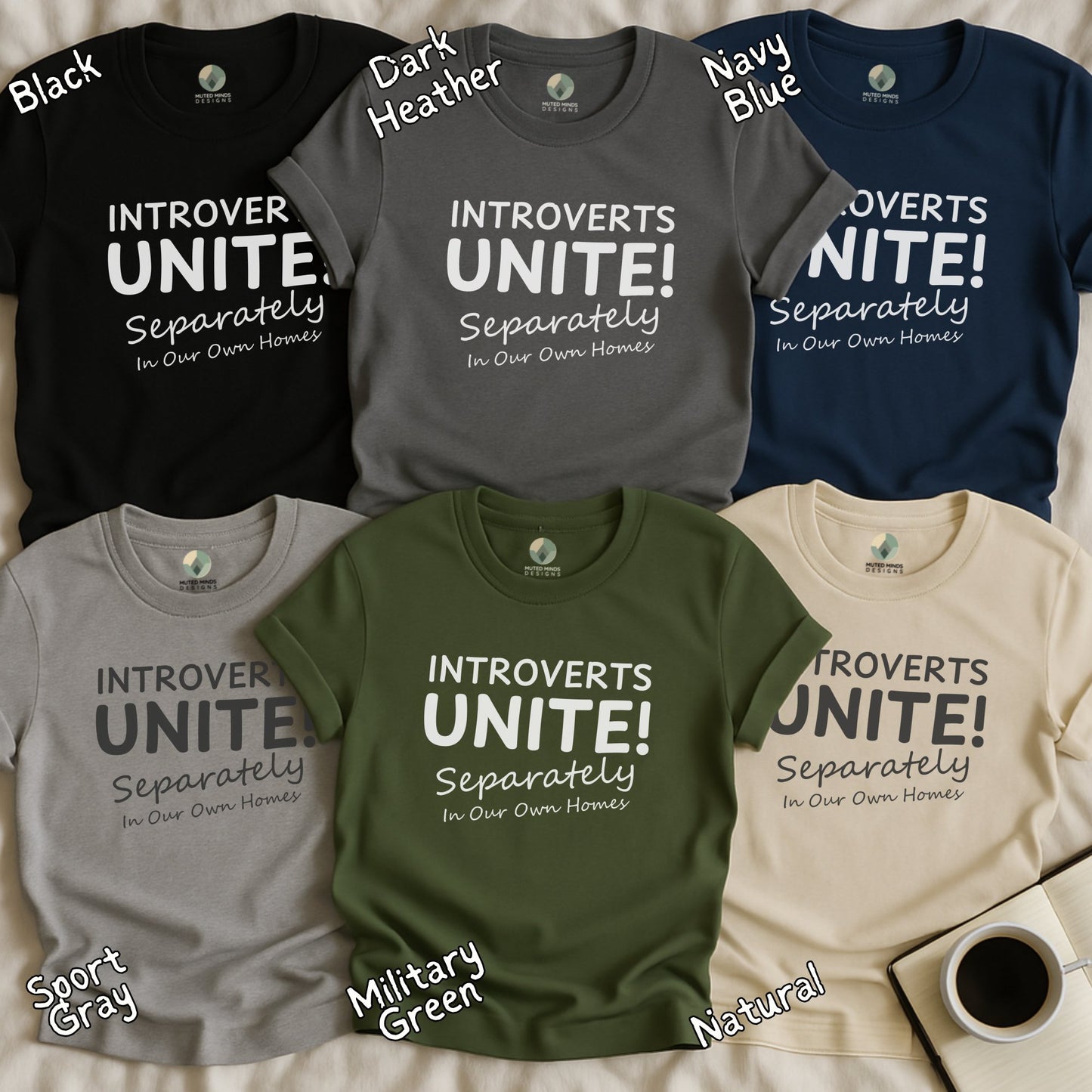 Introverts Unite Separately Funny Graphic Tee product