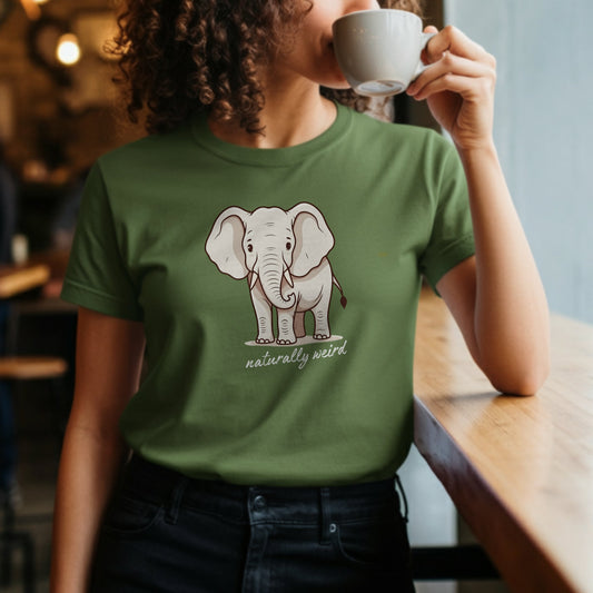 Naturally Weird Elephant Graphic Tee Shirt product