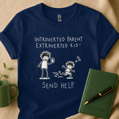 Introverted Parent Extroverted Kid Graphic Tee product