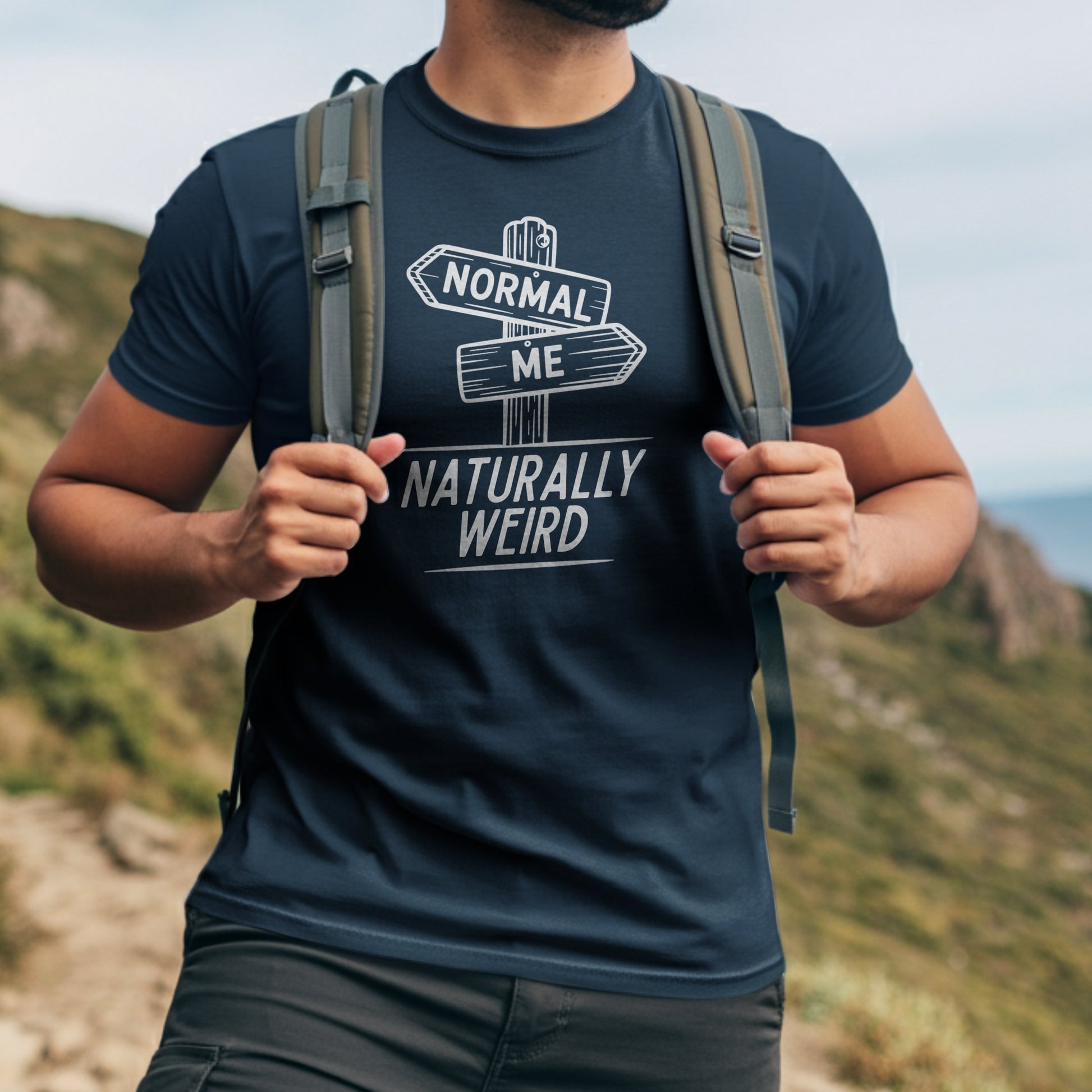 Normal Me Naturally Weird Sign Post Graphic product type