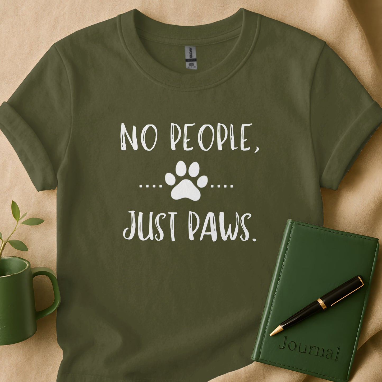 No People Just Paws Quote T-Shirt product type
