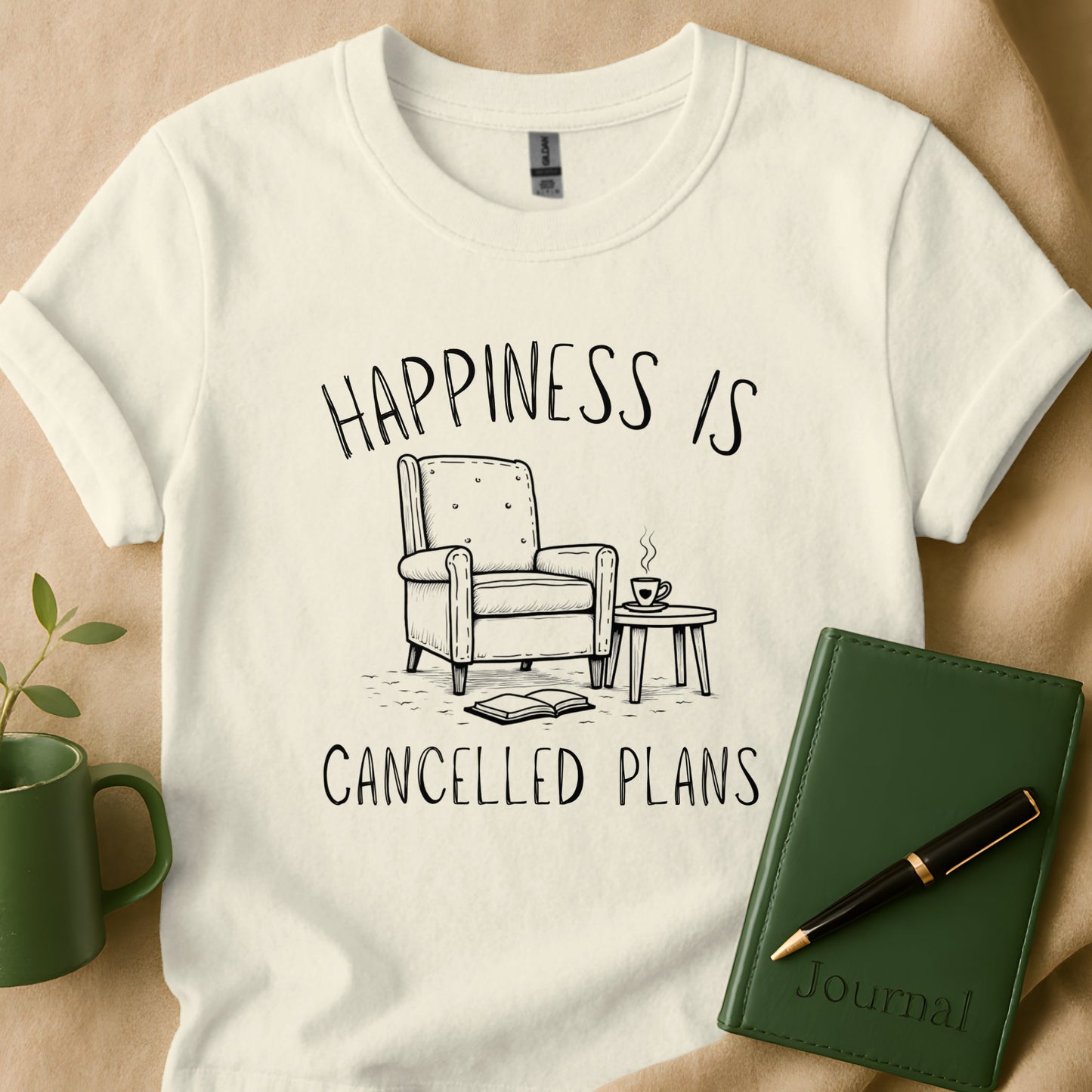 Happiness Is Cancelled Plans Graphic T-shirt product