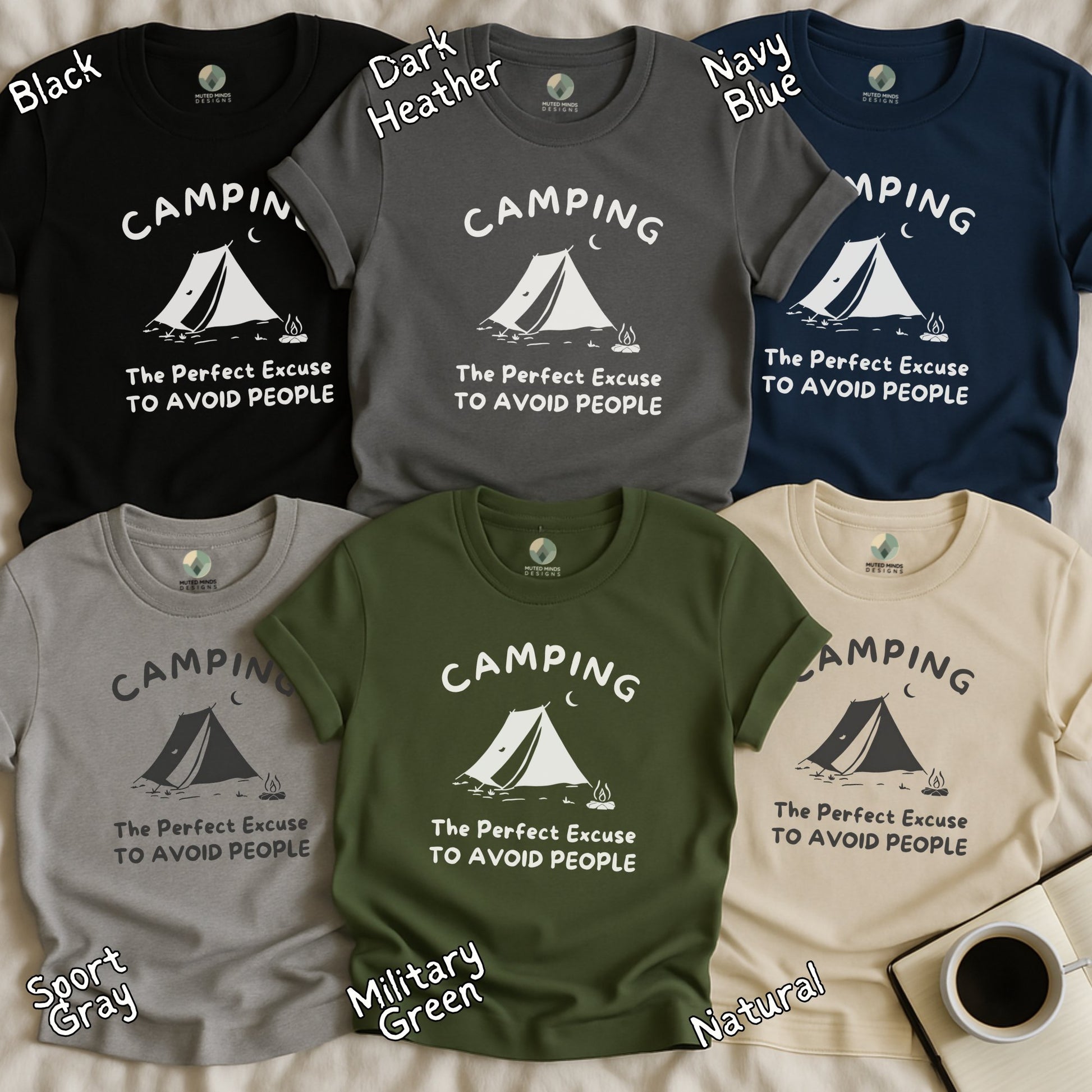 Funny Camping Graphic Tee Avoid People Shirt product