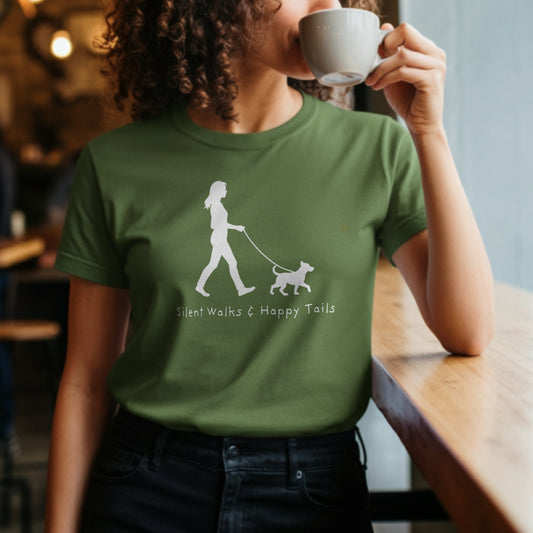 Silent Walks and Happy Tails Graphic Tee product