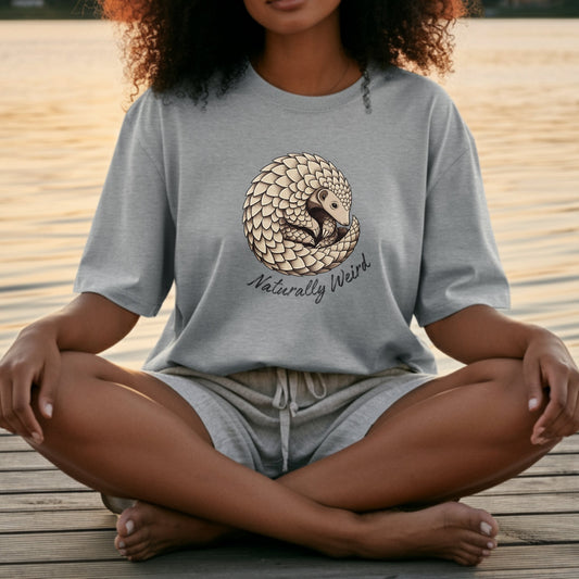 Naturally Weird Pangolin Design Graphic T-shirt product type
