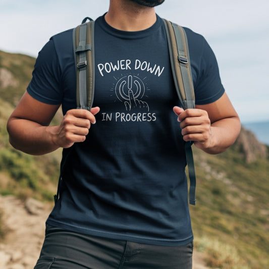 Power Down In Progress Graphic T-shirt product type