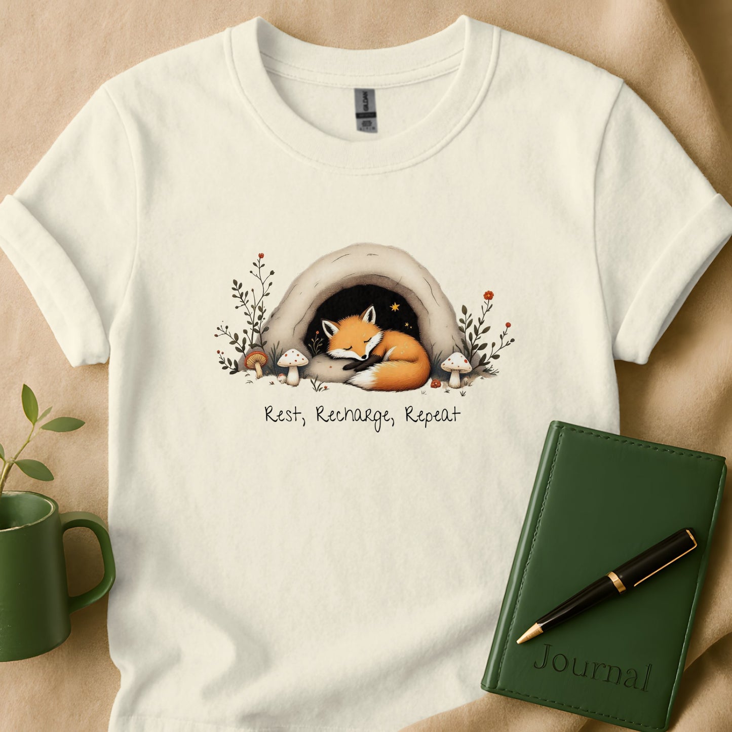 Rest Recharge Repeat Fox Design T-Shirt product