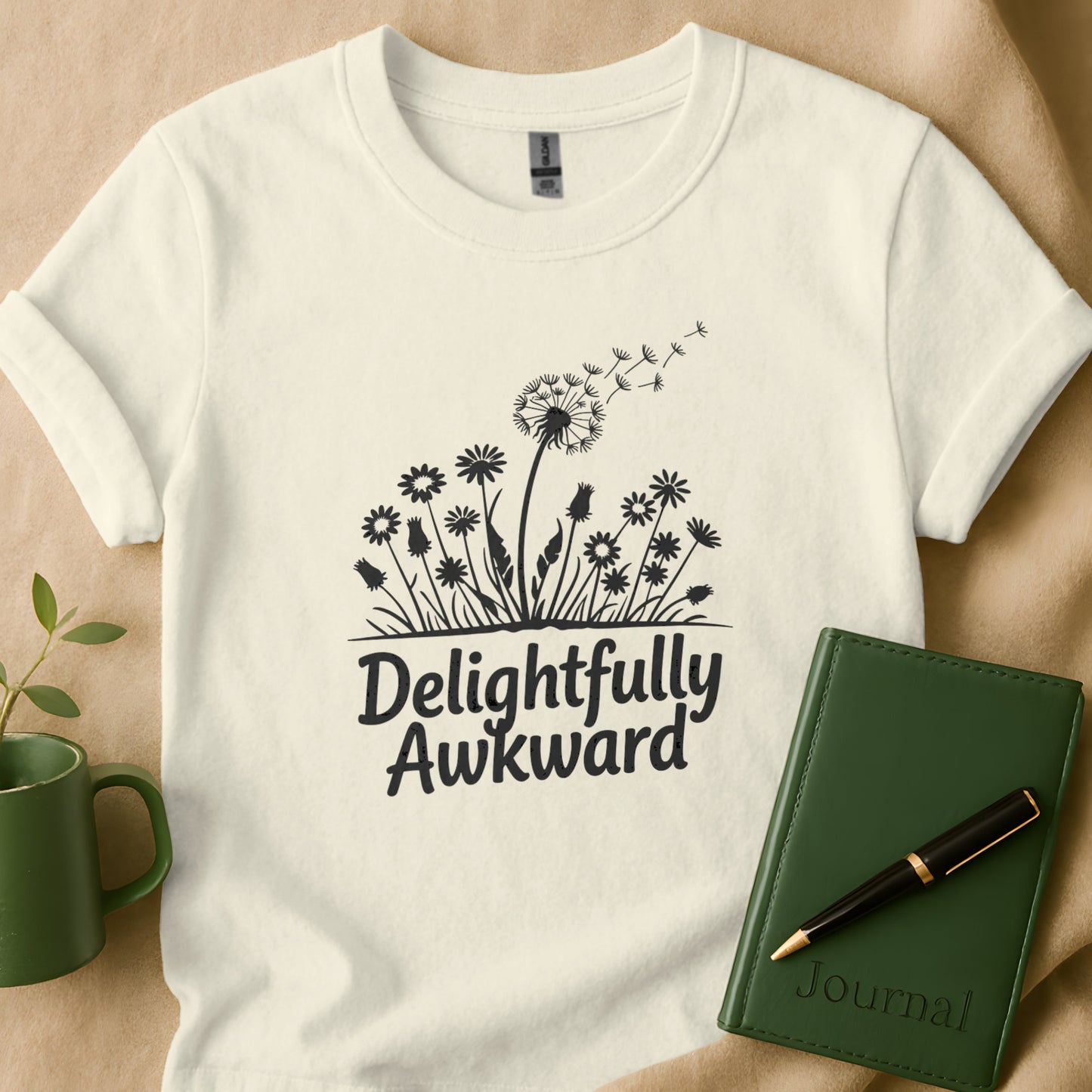 Delightfully Awkward Dandelion Graphic Tee Shirt Product